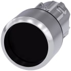 SIEMENS - SIE3SU10500CB100AA0 Pulsante, 22 mm, rotondo, in metallo lucido, colore nero, ghiera