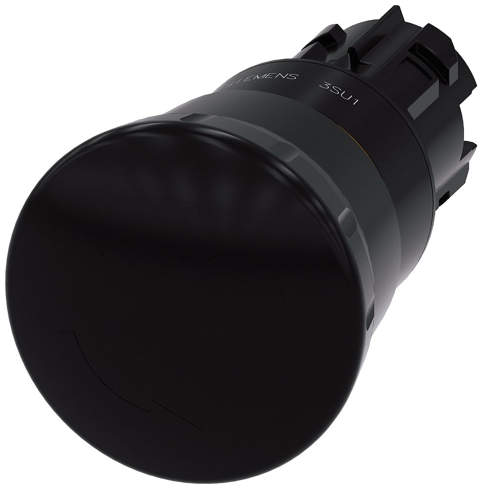 SIEMENS - SIE3SU10001HB100AA0 PULS. FUNGO NERO ROTAZIONE 40MM