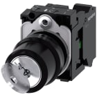 SIEMENS - SIE3SU11004BF113BA0 Selettore a chiave RONIS, 22 mm, rotondo, in plastica, estrazione chiave O+I, 1NO