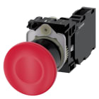 SIEMENS - SIE3SU11001BA201FA0 PULS.FUNGO MANT.TRAZ.ROSSO 1NO+1NC VITE