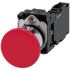SIEMENS - SIE3SU11501BA201FA0 Pulsante a fungo, 22 mm, rotondo, in metallo lucido, colore rosso, 1NO+1NC