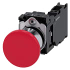 SIEMENS - SIE3SU11501BA203FA0 PULS.FUNGO MANT.TRAZ.ROSSO 1NO+1NC MOLL