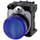 SIEMENS - SIE3SU11066AA501AA0 Indicatore luminoso, 22 mm, rotondo, in plastica, colore blu, gemma, liscia, AC 230 V