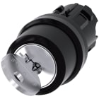 SIEMENS - SIE3SU10004BC010AA0 Selettore a chiave RONIS, 22 mm, rotondo, in plastica, estrazione chiave O