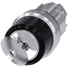 SIEMENS - SIE3SU10504CC010AA0 Selettore a chiave RONIS, 22 mm, rotondo, in metallo lucido, estrazione chiave O