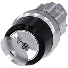 SIEMENS - SIE3SU10504BF010AA0 Selettore a chiave RONIS, 22 mm, rotondo, in metallo lucido, estrazione chiave O