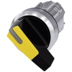 SIEMENS - SIE3SU10522CC300AA0 Selettore, illuminabile, 22 mm, rotondo, in metallo lucido, colore giallo