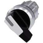 SIEMENS - SIE3SU10522CC600AA0 Selettore, illuminabile, 22 mm, rotondo, in metallo lucido, bianco
