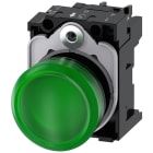 SIEMENS - SIE3SU11066AA401AA0 Indicatore luminoso, 22 mm, rotondo, in plastica, colore verde, gemma, liscia, AC 230 V