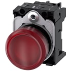 SIEMENS - SIE3SU11066AA201AA0 Indicatore luminoso, 22 mm, rotondo, in plastica, colore rosso, gemma, liscia, AC 230 V
