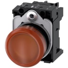 SIEMENS - SIE3SU11036AA001AA0 Indicatore luminoso, 22 mm, rotondo, in plastica, colore ambra, gemma, liscia, AC 110 V