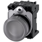 SIEMENS - SIE3SU11026AA701AA0 Indicatore luminoso, 22 mm, rotondo, in plastica, trasparente, gemma, liscia, AC/DC 24 V