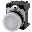 SIEMENS - SIE3SU11026AA601AA0 Indicatore luminoso, 22 mm, rotondo, in plastica, colore bianco, gemma, liscia, AC/DC 24 V