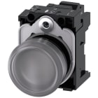 SIEMENS - SIE3SU11066AA703AA0 Indicatore luminoso, 22 mm, rotondo, in plastica, trasparente, gemma, liscia, AC 230 V