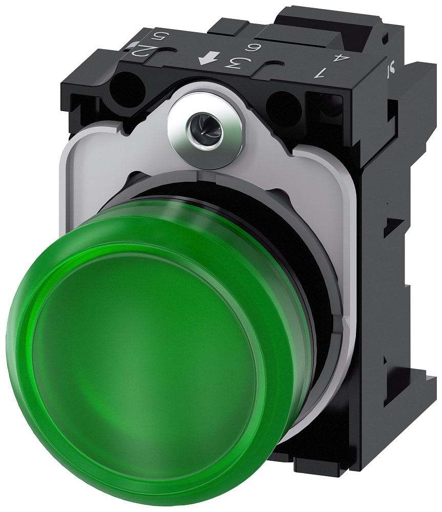 SIEMENS - SIE3SU11036AA403AA0 IND.LUM.VERDE LENTE LISC.MOLL.LED 110V A