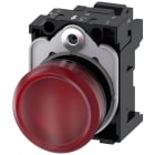 SIEMENS - SIE3SU11036AA203AA0 Indicatore luminoso, 22 mm, rotondo, in plastica, colore rosso, gemma, liscia, AC 110 V