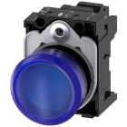 SIEMENS - SIE3SU11026AA503AA0 Indicatore luminoso, 22 mm, rotondo, in plastica, colore blu, gemma, liscia, AC/DC 24 V