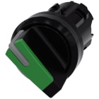 SIEMENS - SIE3SU10022BF400AA0 Selettore, illuminabile, 22 mm, rotondo, in plastica, colore verde