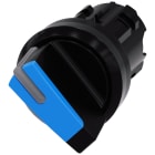 SIEMENS - SIE3SU10022BF500AA0 Selettore, illuminabile, 22 mm, rotondo, in plastica, colore blu