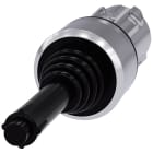 SIEMENS - SIE3SU10507BF880AA0 Manipolatore joystick, 22 mm, rotondo, in metallo lucido, colore nero, 4 posizioni di commutazione