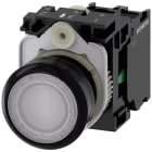 SIEMENS - SIE3SU11030AB601BA0 Pulsante, illuminato, 22 mm, rotondo, in plastica, colore bianco, 1NO, AC 110 V