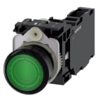 SIEMENS - SIE3SU11030AB401FA0 PULS.LUM.PLAST.VERD.MOMENT 1NO+1NC LED11