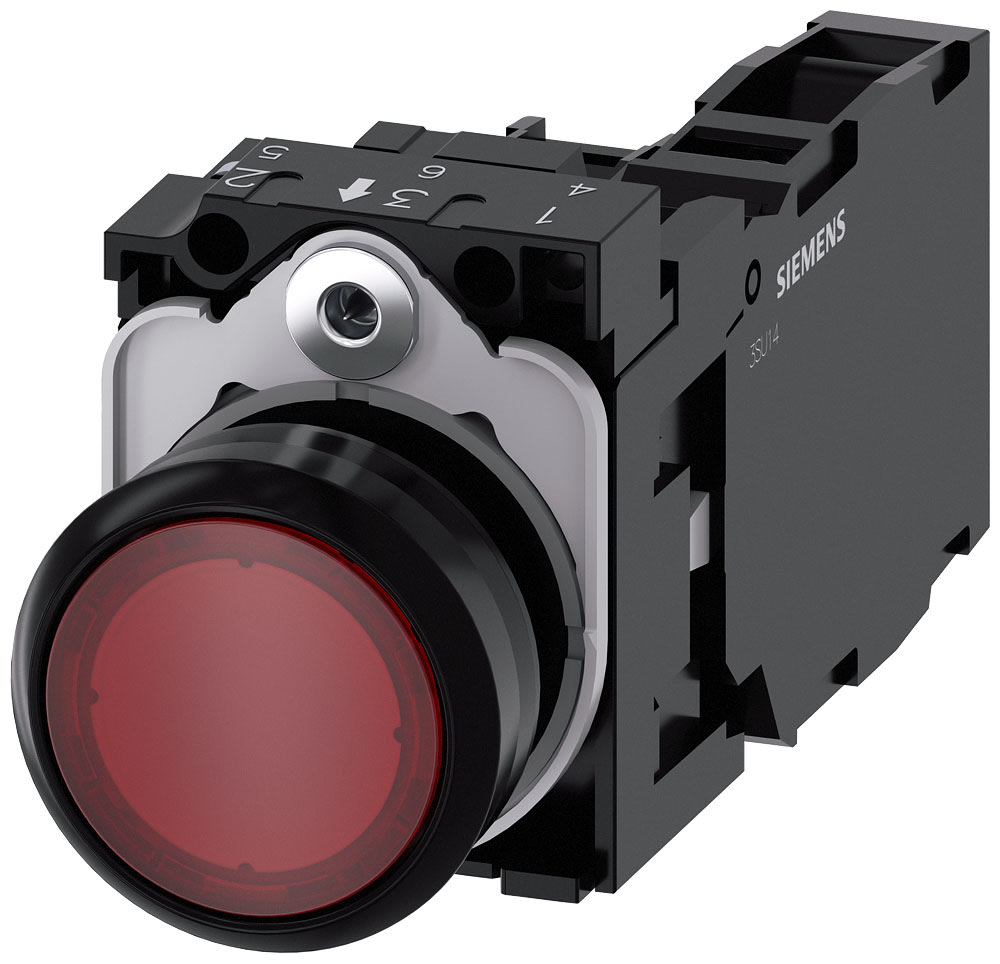 SIEMENS - SIE3SU11020AB201FA0 PULS.LUM.MOMENT.PLAST.ROS 1NO+1NC 24V VI