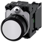 SIEMENS - SIE3SU11000AB601BA0 Pulsante, 22 mm, rotondo, in plastica, colore bianco, bottone, 1NO
