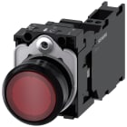 SIEMENS - SIE3SU11020AB203FA0 PULS.LUM.PLAST.ROSSO MOMENT 1NO+1NC LED2