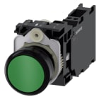 SIEMENS - SIE3SU11000AB403FA0 Pulsante, 22 mm, rotondo, in plastica, colore verde, bottone, 1NO+1NC