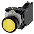 SIEMENS - SIE3SU11000AB303FA0 Pulsante, 22 mm, rotondo, in plastica, colore giallo, bottone, 1NO+1NC
