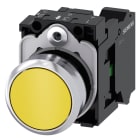 SIEMENS - SIE3SU11500AB303BA0 Pulsante, 22 mm, rotondo, in metallo lucido, colore giallo, bottone, 1NO