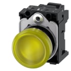 SIEMENS - SIE3SU11526AA303AA0 IND.LUM.GIALLO LENTE LISC.MOLL.LED 24V D