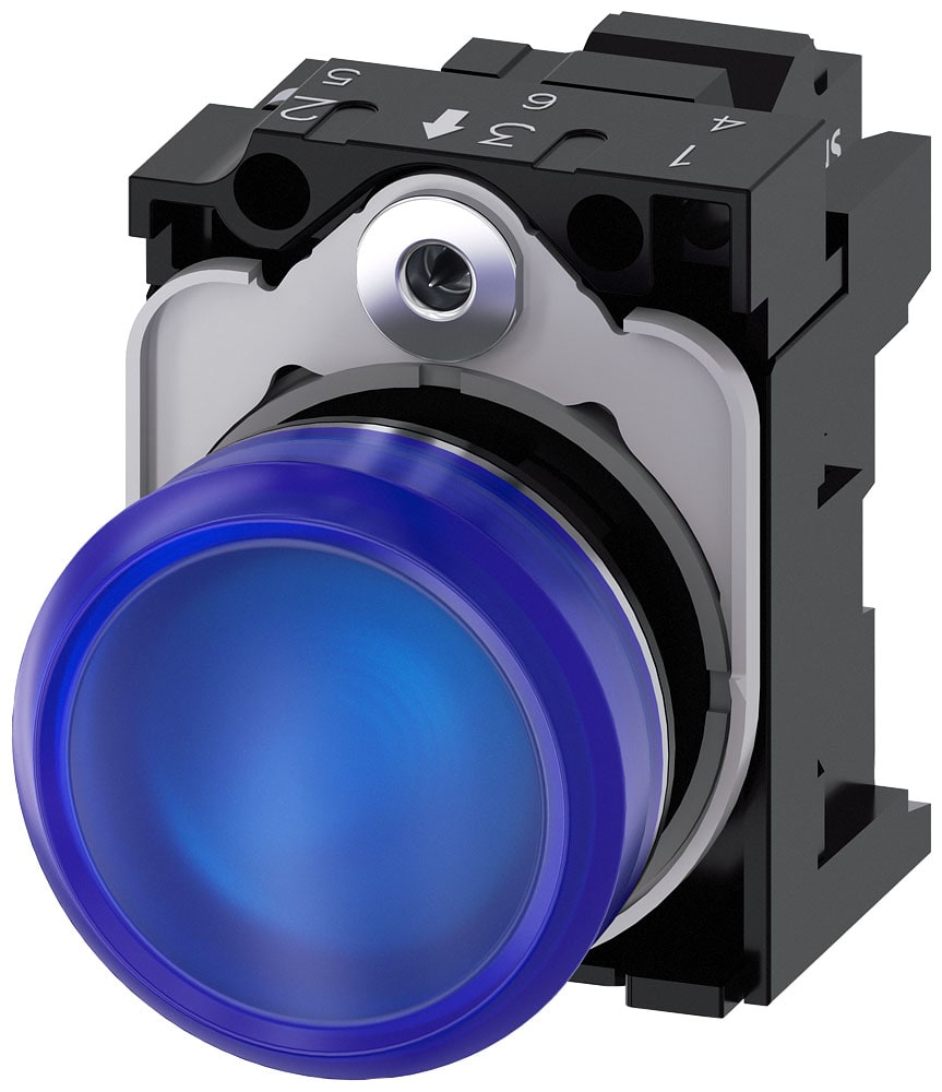 SIEMENS - SIE3SU11526AA503AA0 IND.LUM.BLU LENTE LISC.MOLL.LED 24V UC