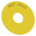 SIEMENS - SIE3SU19000BC310AS0 TARGH.GIALLA NOT-AUS DIAM. EXT. 75MM