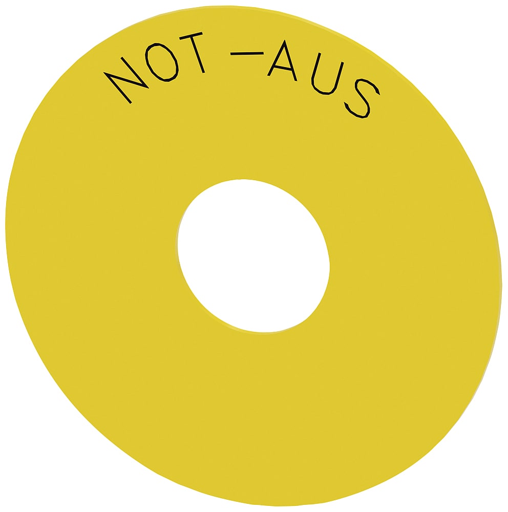 SIEMENS - SIE3SU19000BC310AS0 TARGH.GIALLA NOT-AUS DIAM. EXT. 75MM