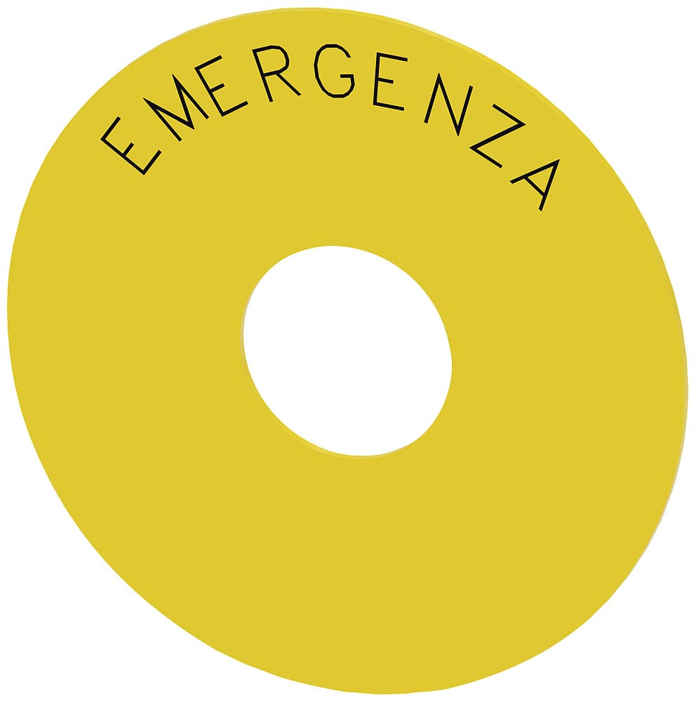 SIEMENS - SIE3SU19000BC310JA0 TARGH.GIALLA EMERGENZA DIAM. EXT 75MM