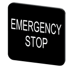SIEMENS - SIE3SU19000AF160DA0 TARGH.ADES.NERA 22X22MM SCRIT.EMERG.STOP