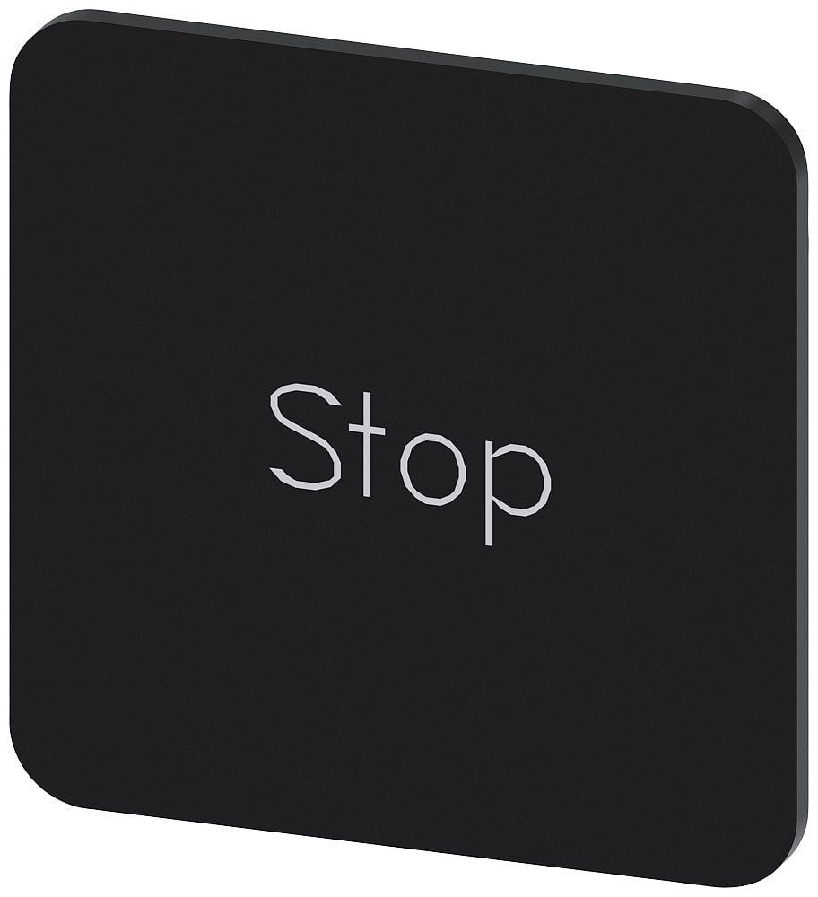 SIEMENS - SIE3SU19000AF160DS0 TARGH.ADES. NERA 22X22MM SCRIT. STOP