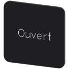 SIEMENS - SIE3SU19000AF160GJ0 Targhetta identificativa 22 x 22 mm, colore nero, iscrizione: OUVERT