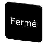 SIEMENS - SIE3SU19000AF160GK0 Targhetta identificativa 22 x 22 mm, colore nero, iscrizione: FERME