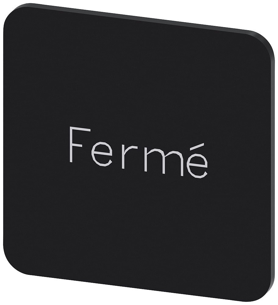 SIEMENS - SIE3SU19000AF160GK0 TARGH.ADES. NERA 22X22MM SCRIT. FERME