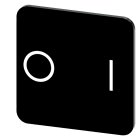 SIEMENS - SIE3SU19000AF160QG0 Targhetta identificativa 22 x 22 mm, colore nero, simbolo: O* I