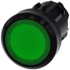SIEMENS - SIE3SU10010AA400AA0 Pulsante, illuminato, 22 mm, rotondo, in plastica, colore verde, bottone