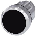 SIEMENS - SIE3SU10500AB100AA0 Pulsante, 22 mm, rotondo, in metallo lucido, colore nero, bottone