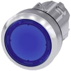 SIEMENS - SIE3SU10510AB500AA0 Pulsante, illuminato, 22 mm, rotondo, in metallo lucido, colore blu, bottone