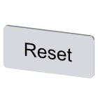 SIEMENS - SIE3SU19000AC810DU0 Targhetta identificativa 12,5 x 27 mm, colore argento, iscrizione: Reset
