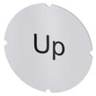 SIEMENS - SIE3SU19000AB710DL0 Inserto piatto per pulsante luminoso, rotondo, colore opalescente, iscrizione: Up