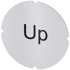 SIEMENS - SIE3SU19000AB710DL0 Inserto piatto per pulsante luminoso, rotondo, colore opalescente, iscrizione: Up