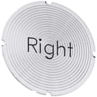 SIEMENS - SIE3SU19000AB710DQ0 Inserto piatto per pulsante luminoso, rotondo, colore opalescente, iscrizione: Rechts